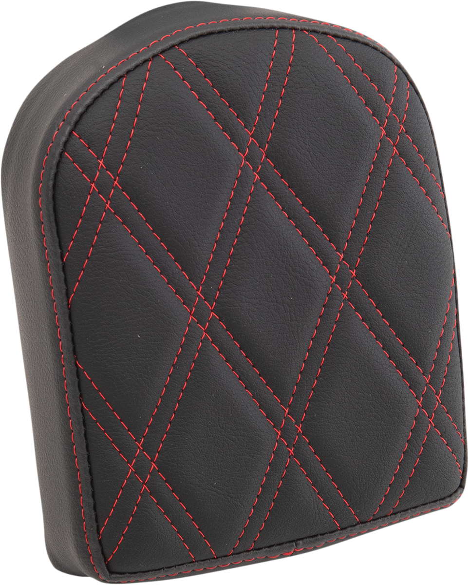 Sissy Bar Pad - Double Diamond - Red - Short