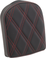 Sissy Bar Pad - Double Diamond - Red - Short