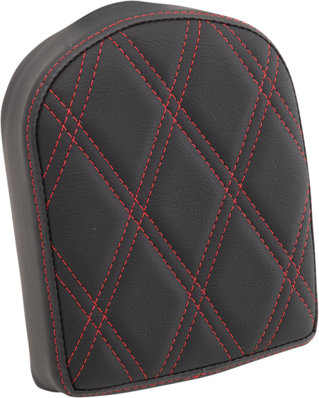 Sissy Bar Pad - Double Diamond - Red - Short