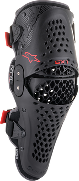 SX1 v2 Knee Guards - Black/Red - L/XL