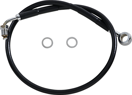 Brake Line - +4\" - Black - \'18-\'22 Softail 2018 - 2023