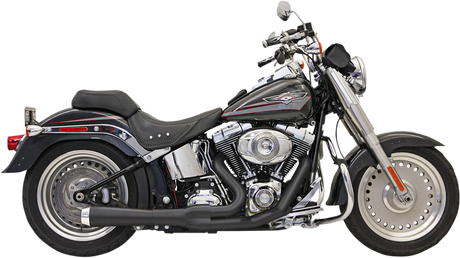 2:1 Exhaust - Black - Short - Softail 1986 - 2017