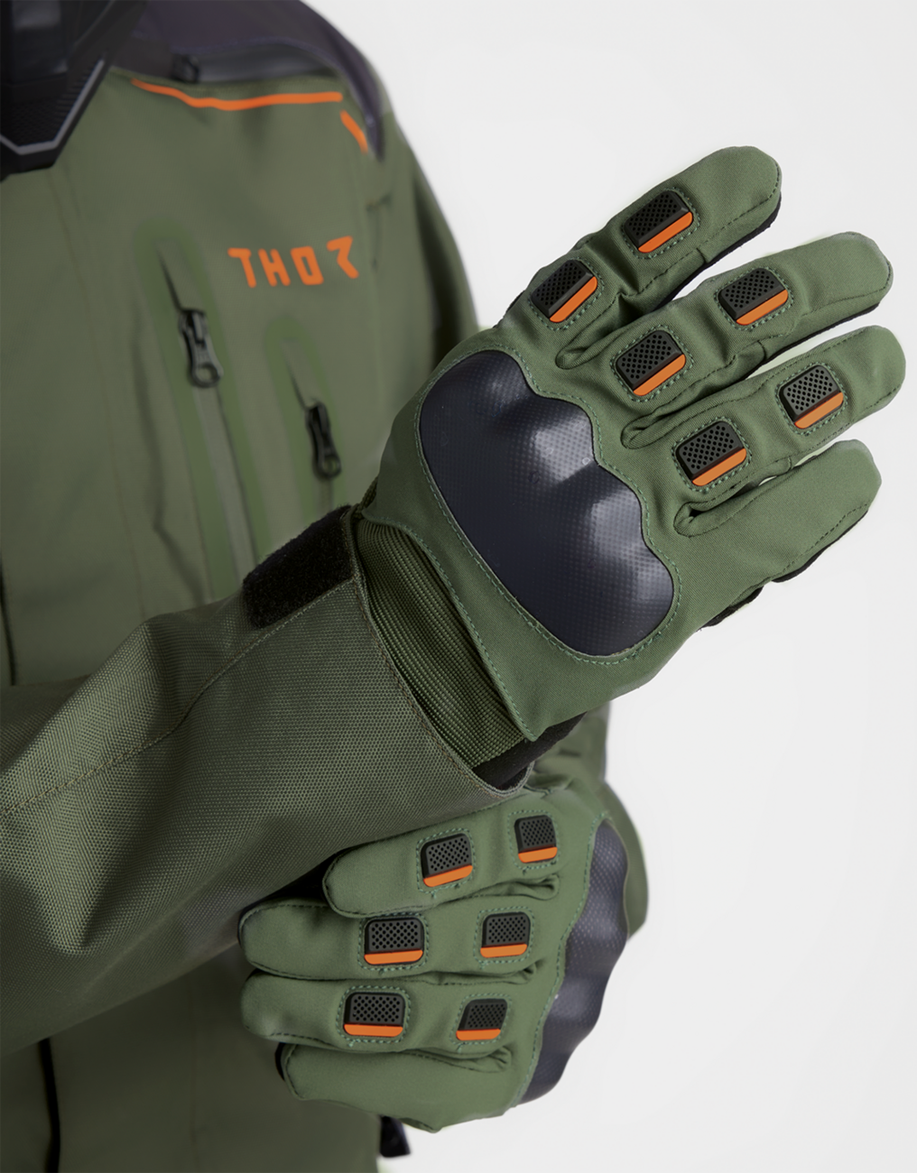 Range Gloves - Army/Orange - XL
