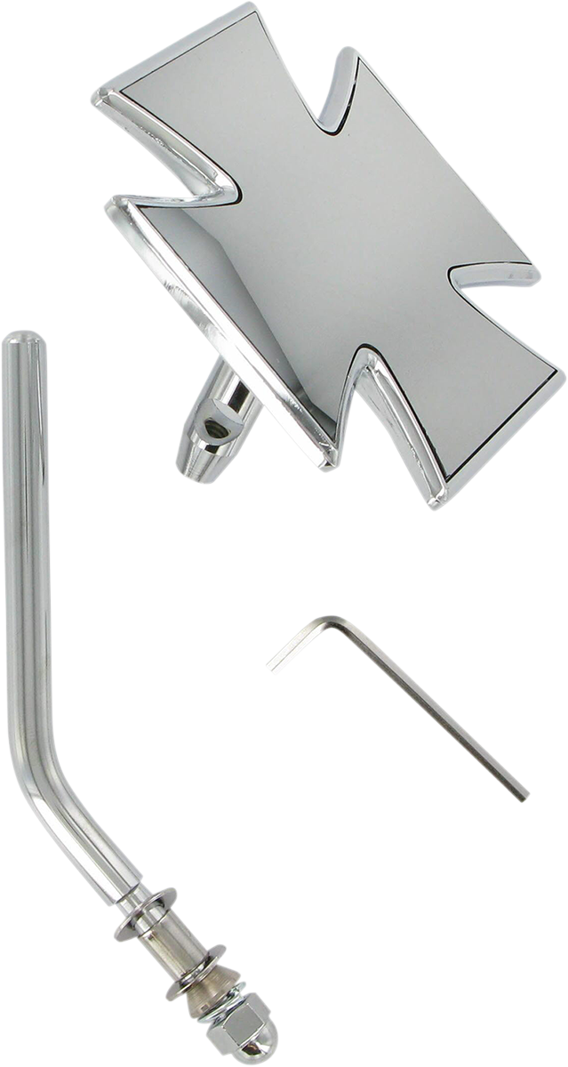 Mirror - Side View - Maltese - Chrome - Round Stem - Each