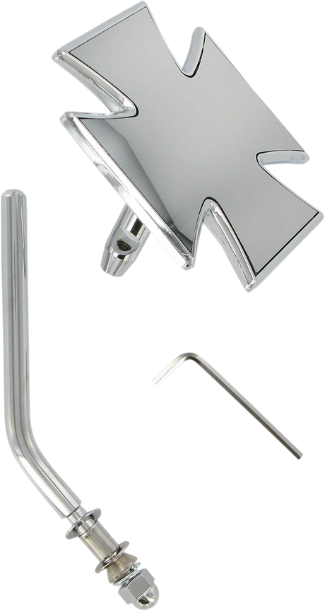 Mirror - Side View - Maltese - Chrome - Round Stem - Each