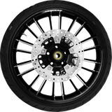 Atlantic Front Wheel - Black Cut (21\") | Rotors (11.8\") | Dunlop Tire (130/60B21) 2008 - 2024