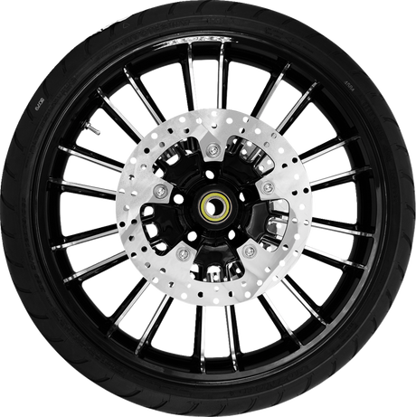 Atlantic Front Wheel - Black Cut (21\") | Rotors (11.8\") | Dunlop Tire (130/60B21) 2008 - 2024