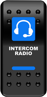 Rocker Switch - Intercom - Blue