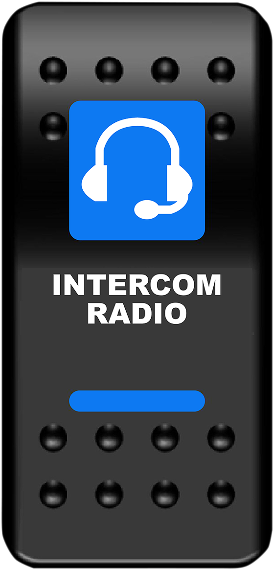 Rocker Switch - Intercom - Blue