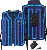 5V Touch Button Circulatory Cooling Vest - Blue