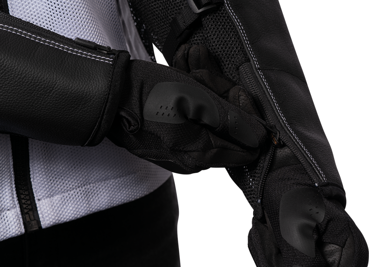 Mesh AF™ Leather Jacket - White - 2XL