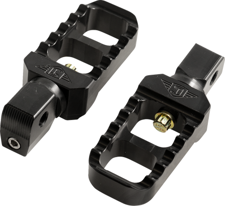 Serrated Stubby Footpegs - Black - Indian 2017 - 2024