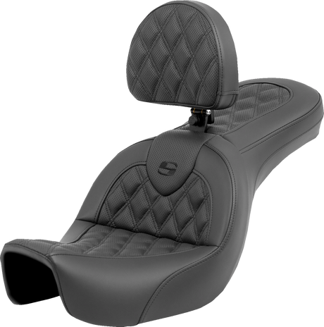 Roadsofa™ Seat - Lattice Stitch - with Backrest - FXD \'06-\'17 2006 - 2017
