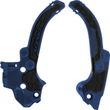 X-Grip Frame Guards - Black/Blue - Gas Gas | Husqvarna | KTM 2024 - 2025