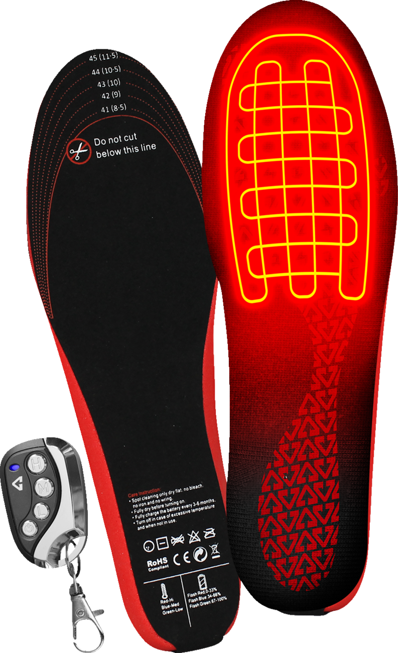 3V Rechargeable Heated Insoles with Remote - Small/Medium