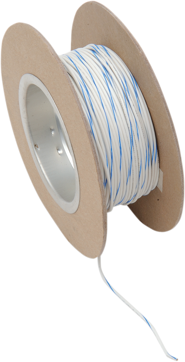 100\' Wire Spool - 18 Gauge - White/Blue