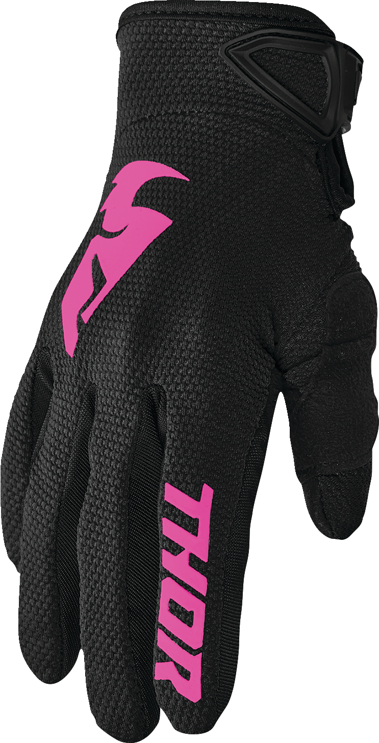 Women\'s Sector Gloves - Black/Pink - Medium
