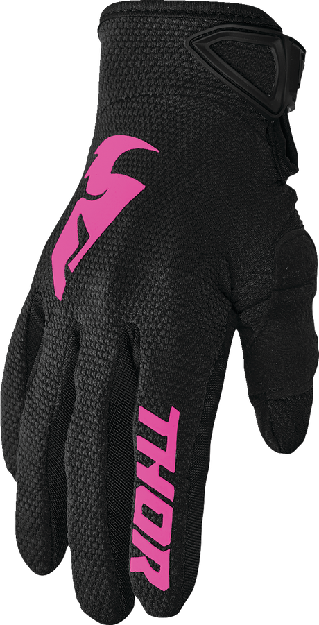 Women\'s Sector Gloves - Black/Pink - Small