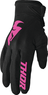 Women\'s Sector Gloves - Black/Pink - Medium