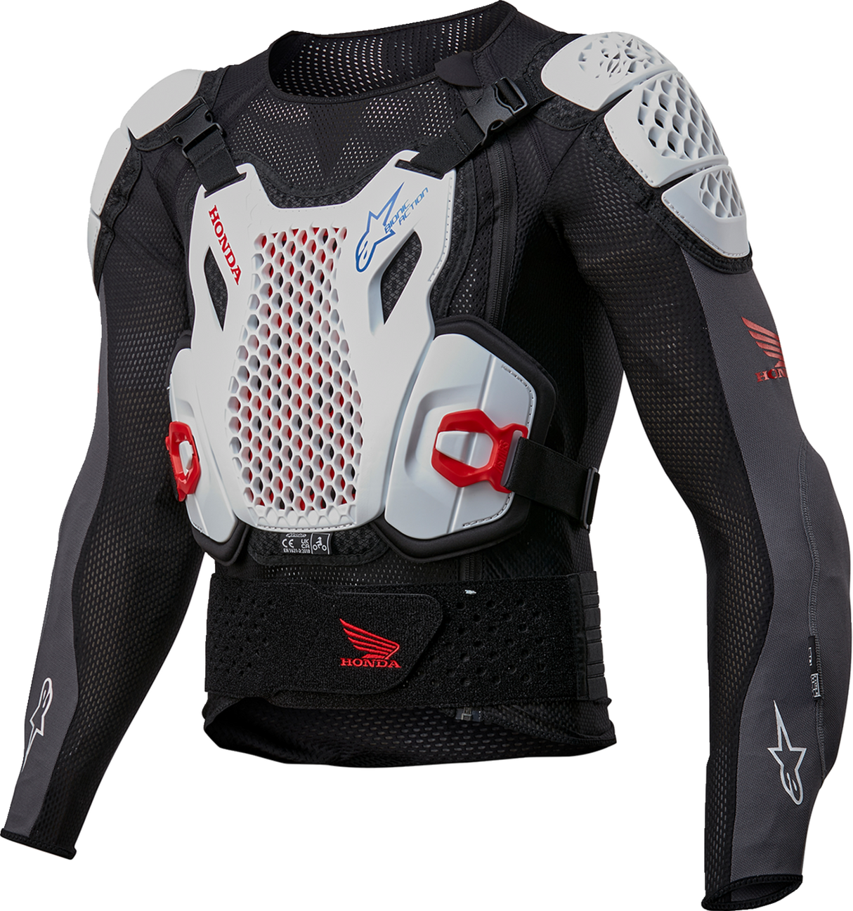 Honda Bionic Plus v2 Protection Jacket - Black/White/Blue/Bright Red - Medium