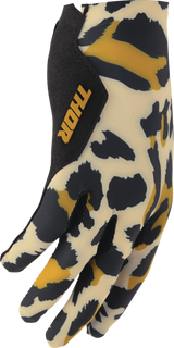 Women\'s SPORTMODE Cheetah Gloves - Tan/Black - XL