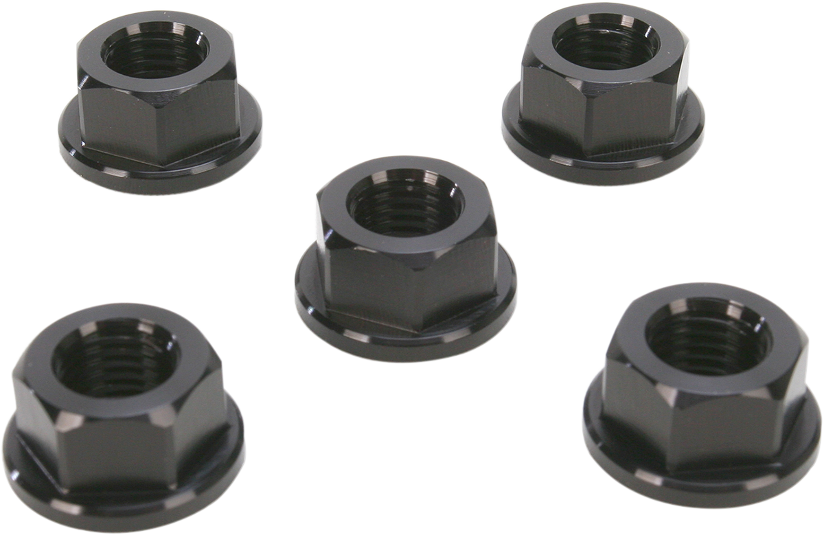 Aluminum Sprocket Nuts - Black - M10 x 1.25