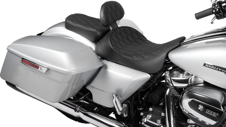 EZ Glide II Backrest - Small - Vinyl - Double Diamond Black Stitch