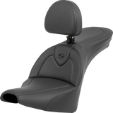 Roadsofa™ Seat - with Backrest - Black/Black Stitching - FXBB/FXST \'18-\'23 2018 - 2023