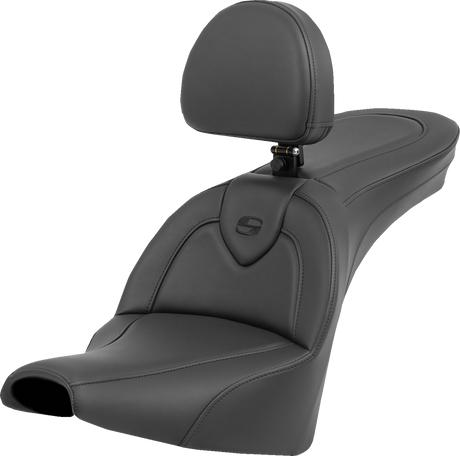 Roadsofa™ Seat - with Backrest - Black/Black Stitching - FXBB/FXST \'18-\'23 2018 - 2023