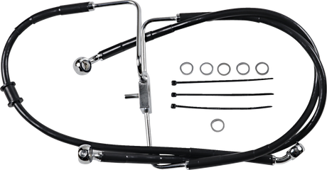 Brake Line - +4\" - Black - XL 2016 - 2020