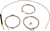 Standard Stainless Braided Handlebar Cable/Brake Line Kit - Stock Ape Hangers - \'23-\'24 Touring 2023 - 2024