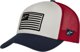 Flag Snapback Hat - White/Navy/Red - One Size