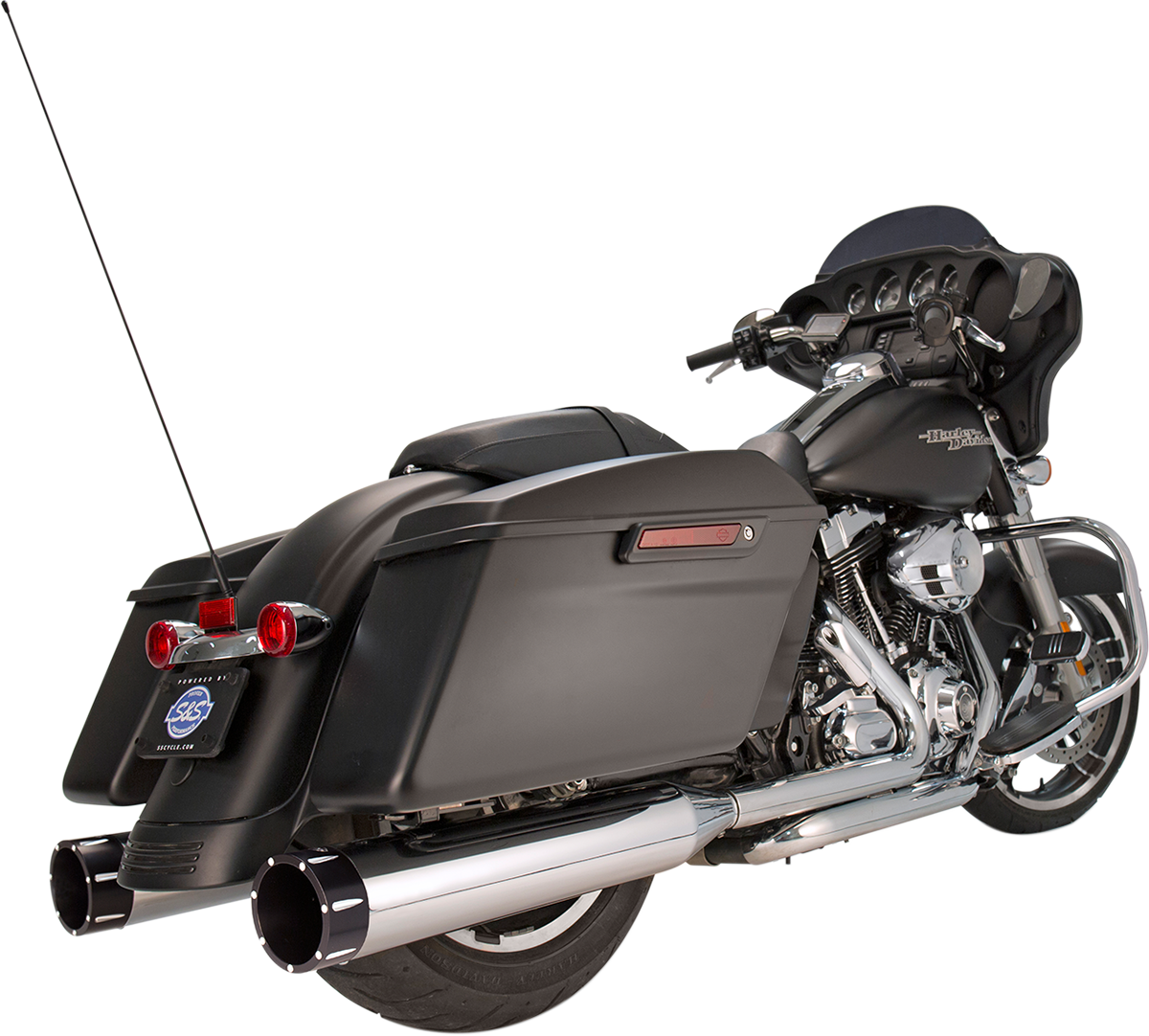 4-1/2\" MK45 Performance Mufflers - Chrome with Black Tracer 2006 - 2016