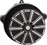 Big Sucker™ Stage 1 Air Cleaner Kit with Cover - 10 Gauge - Black with Machined Accents 2023 - 2025