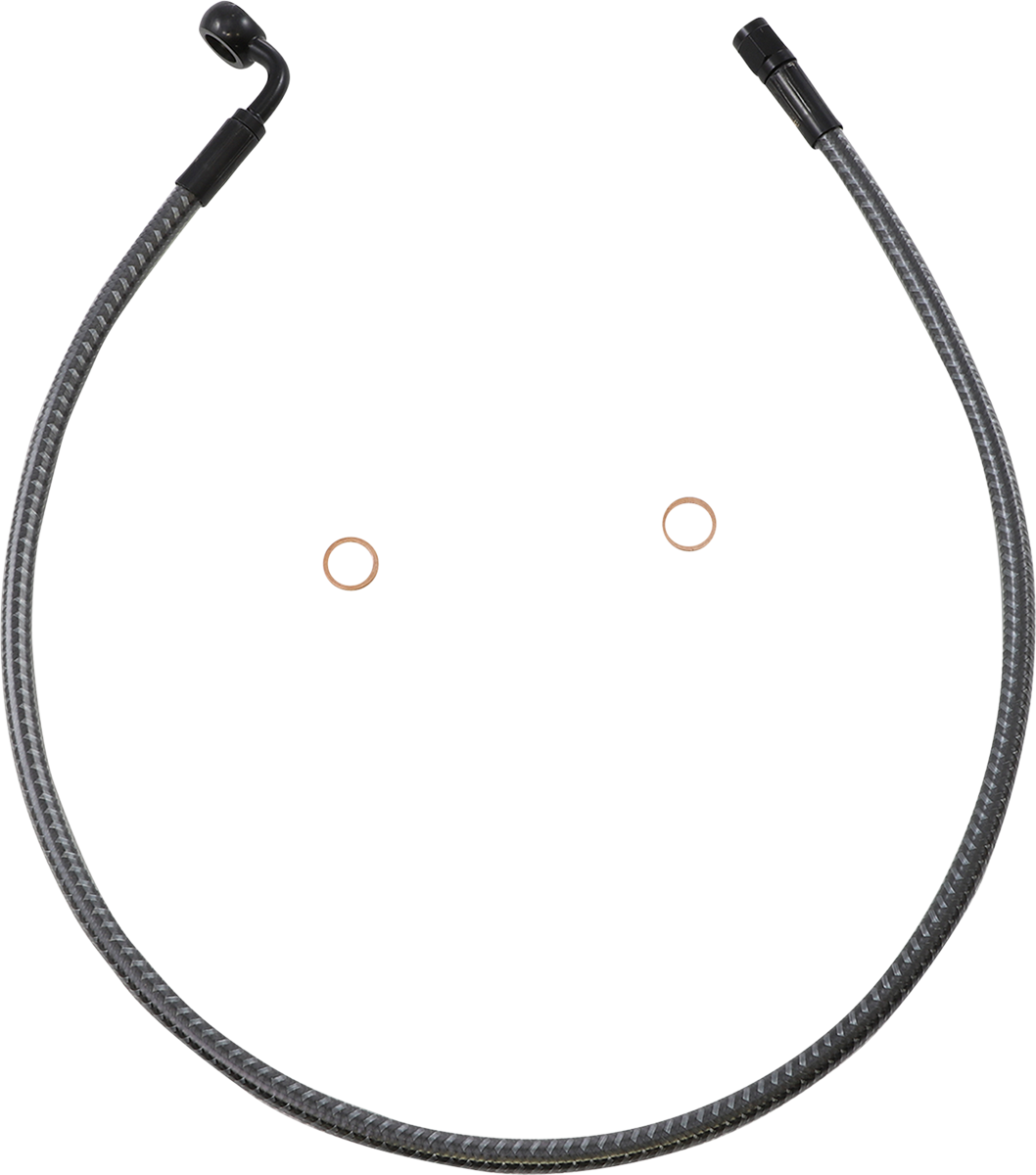 Brake Line - Front - 10 mm - 90° - 28\" - KARBONFIBR