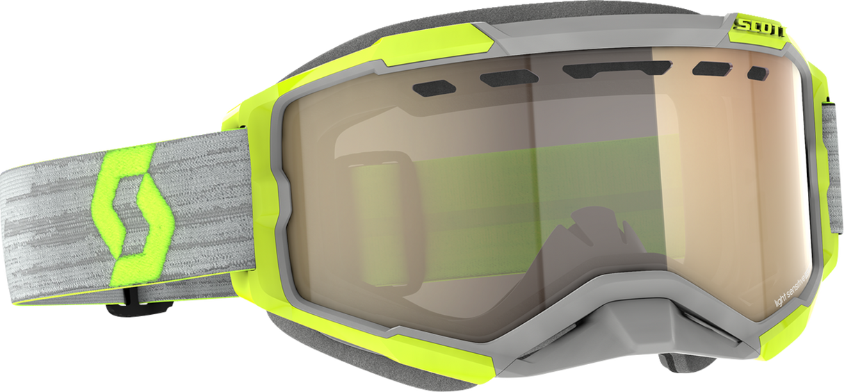 Fury LS Snow Goggle - Gray/Yellow - Light Sensitive - Bronze Chrome Lens
