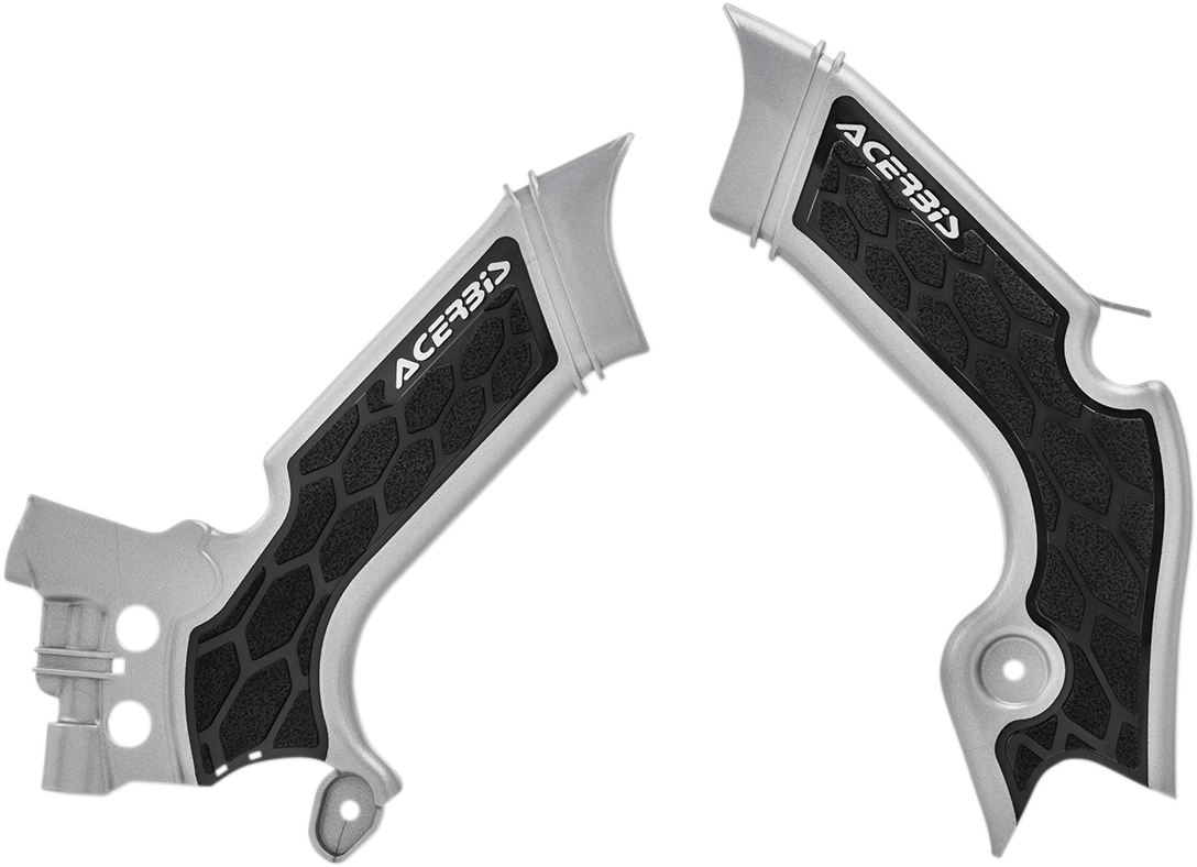 X-Grip Frame Guards - Silver/Black - KX 250/450 2019 - 2023