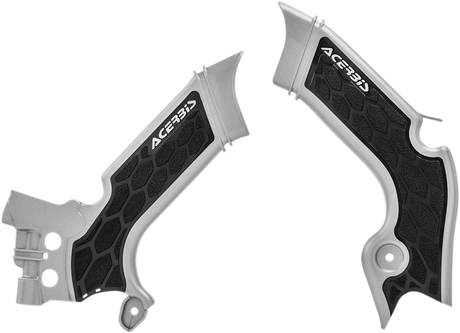 X-Grip Frame Guards - Silver/Black - KX 250/450 2019 - 2023