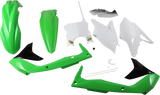 5 Piece Replica Body Kit - OE Green/White/Black - KX 450F 2016 - 2018