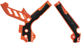 X-Grip Frame Guards - Orange/Black - KTM 2011 - 2016