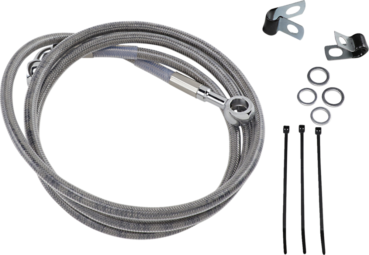 Brake Line - Front - +8\" - Stainless Steel 1984 - 2005