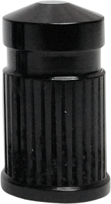 Valve Stem Cap - Round - Black - Anodized