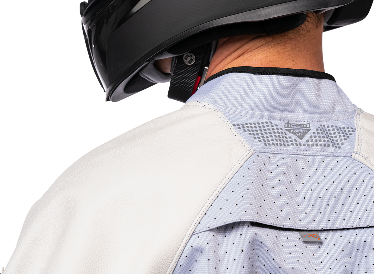 Mesh AF™ Leather Jacket - White - 2XL