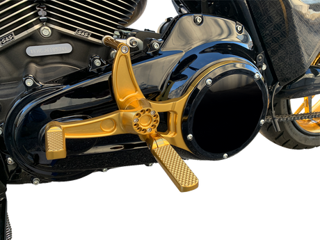 Mid Control Conversion Kit - Gold - Knurled Pegs - FLH/FLT 2015 - 2020