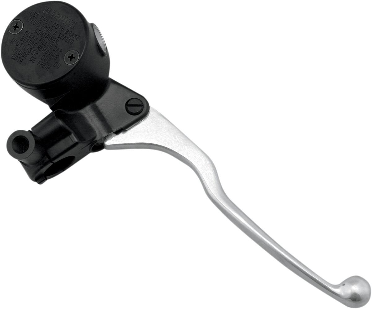 Master Cylinder - Round - 14 mm - Black/Silver