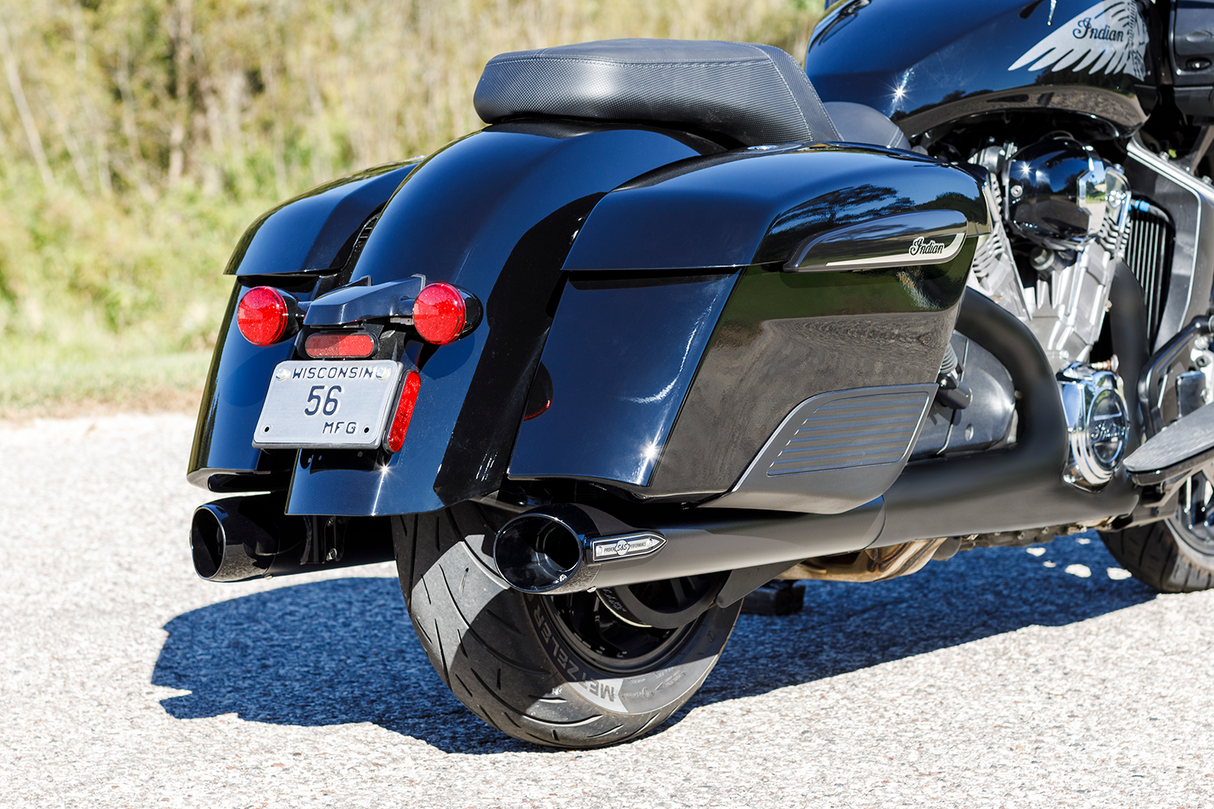 4\" Broadhead Slip-On Mufflers - Slash Cut - Black 2014 - 2022