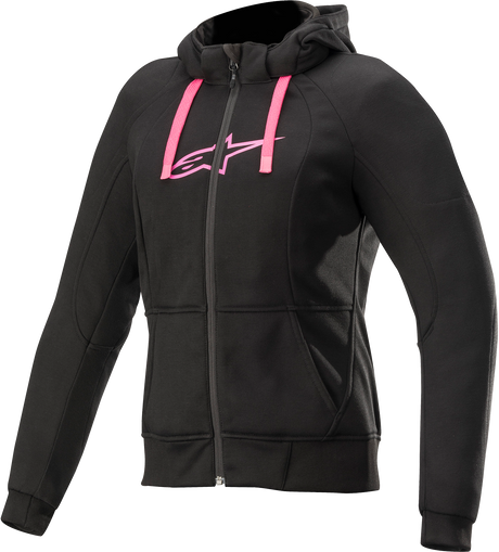 Women\'s Sport Jacket/Hoodie - Black/Pink- 2XL
