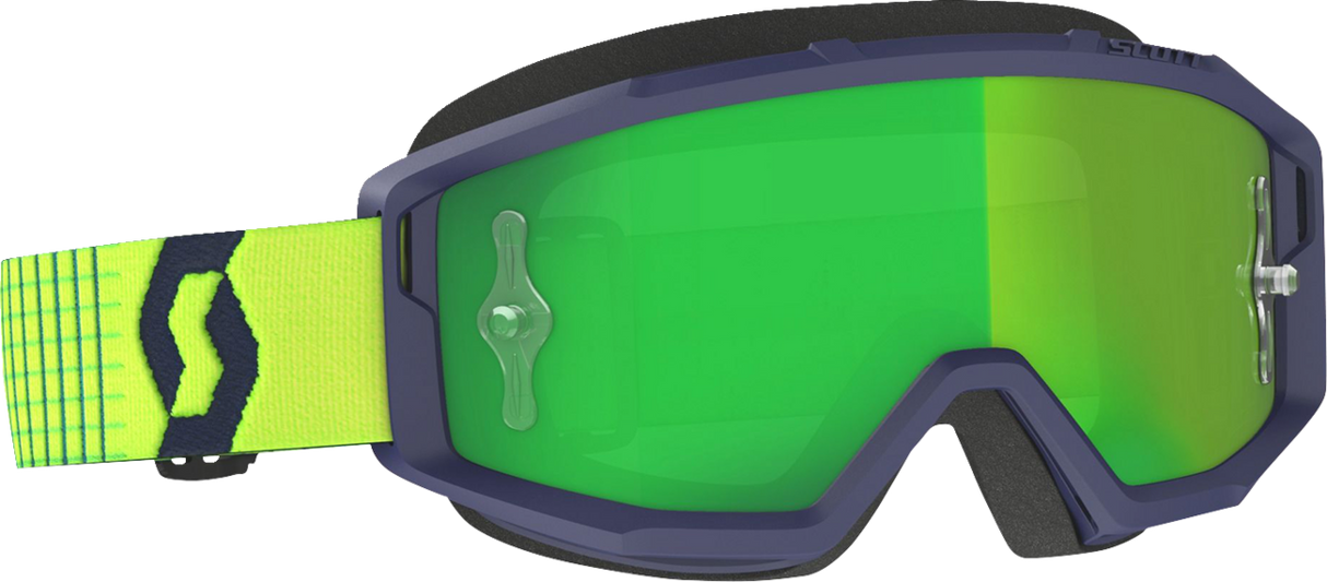 Primal Goggle - Blue/Yellow - Green Chrome Works Lens