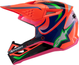 Youth SM3 Helmet - Deegan - Gloss Orange Fluo/Purple/Pink Fluo - Small