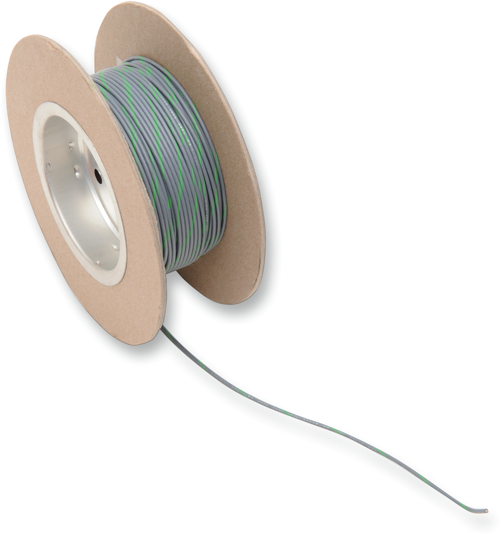 100\' Wire Spool - 18 Gauge - Gray/Green